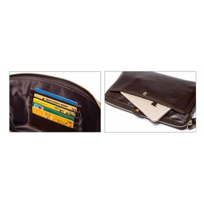 Portfel męski WESTAL saszetka bilon skóra naturalna